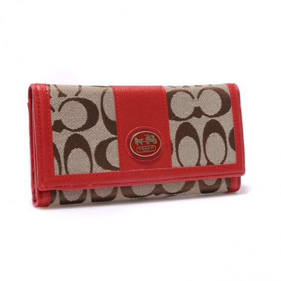 Coach Legacy Slim Envelope in Signature Large Red Wallets BLM | Coach Outlet Canada